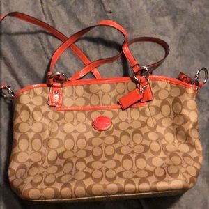 Coach dual strap small tote